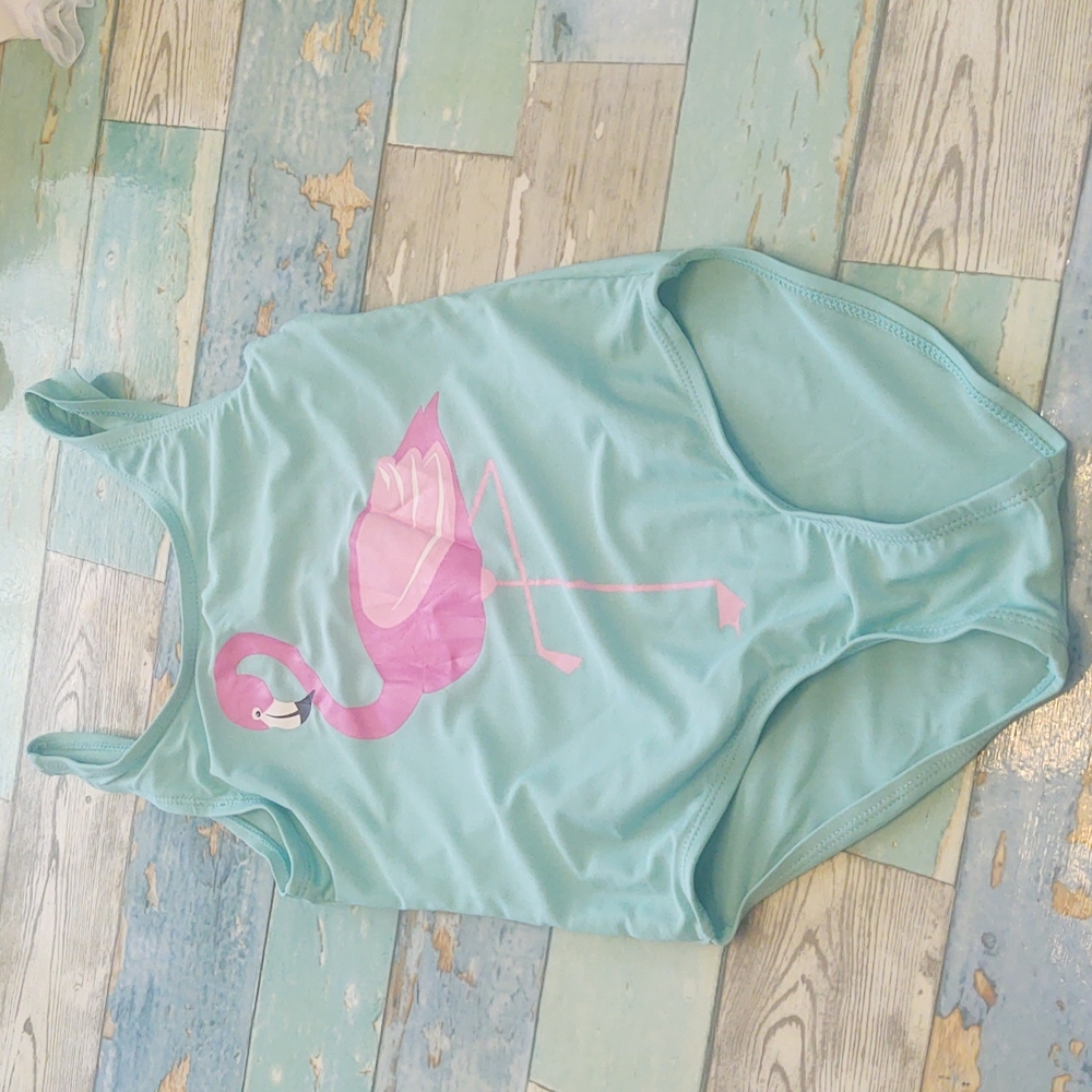 Pink pelican swimming suit